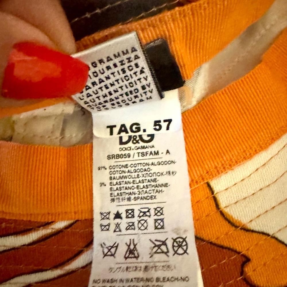 💯AUTH D&G Colorful Abstract Beach Hat Made in Italy 🇮🇹 - Picture 6 of 10